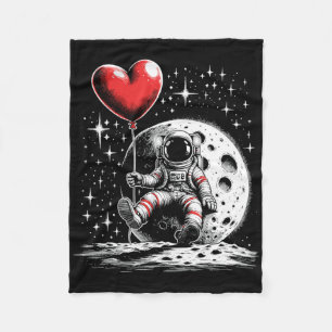 Cobertor De Velo Balinha de Coração de Astronauta Espacial Dia dos