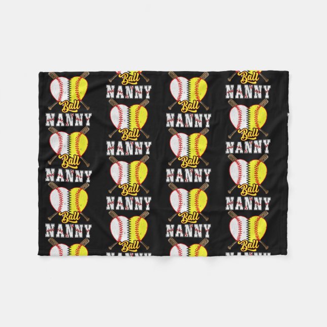 Cobertor De Velo Ball Nanny Softball Baseball Amém (Frente (Horizontal))