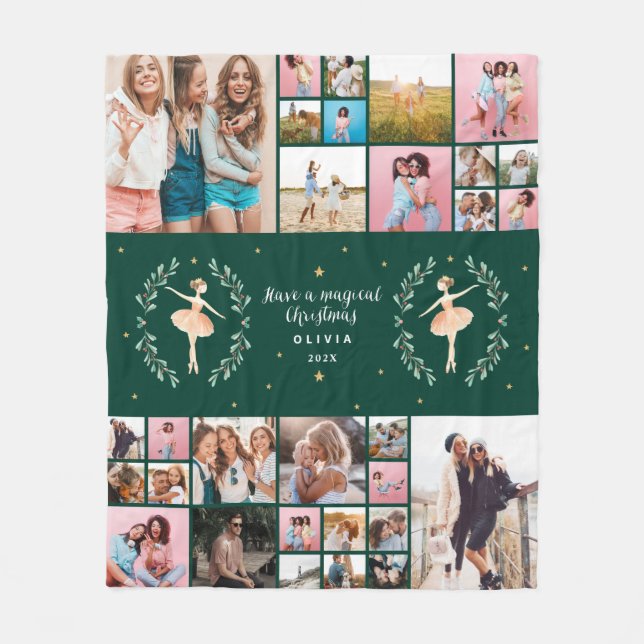 Cobertor De Velo Ballerina 29 Foto do Natal mínimo moderno (Frente)