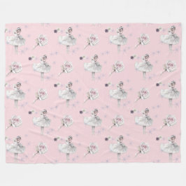 Cobertor De Velo Ballerina branca Cisne a Rosa de Neve