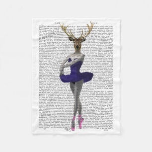 Cobertor De Velo Ballerina Deer em Azul