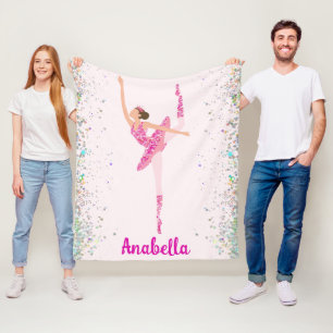 Cobertor De Velo Ballerina Glitter Confetti Design personalizado