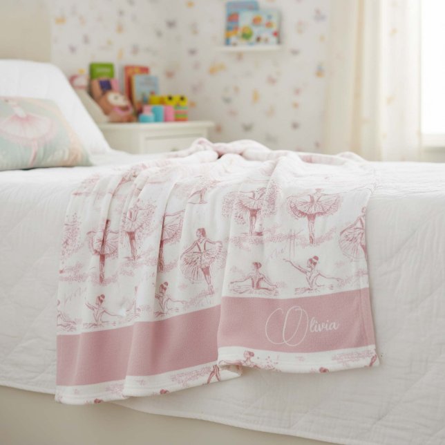 Cobertor De Velo Ballerina Move o padrão rosa ID738 (Criador carregado)