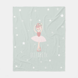 Cobertor De Velo Ballerina Stars Teal