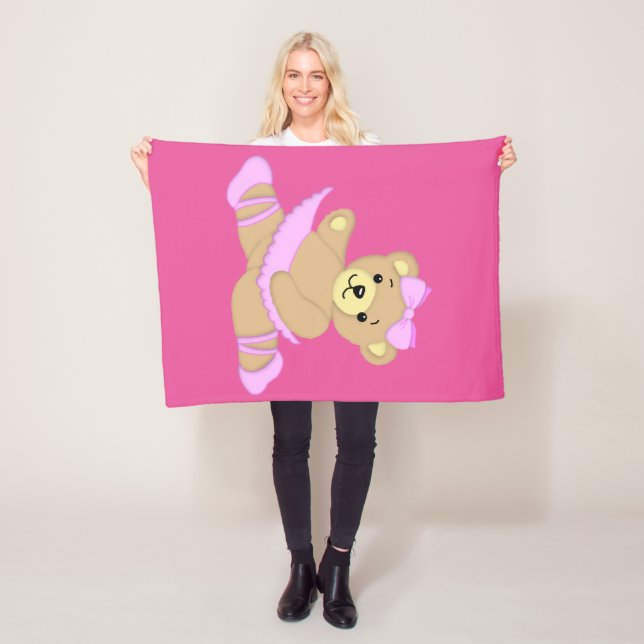 Cobertor De Velo Ballerina Teddy Bear (In Situ)
