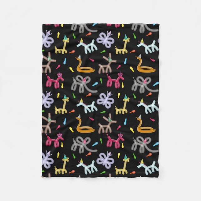 Cobertor De Velo Balloon Animals Kids Party Theme (Frente)