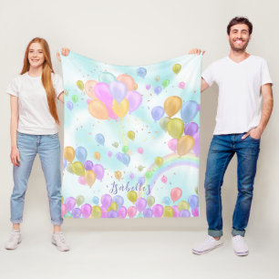 Cobertor De Velo Balões Pastel Towel