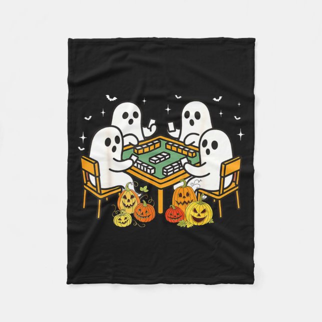 Cobertor De Velo Bam Boo Halloween Ghost Mahjong Funny Costume Game (Frente)