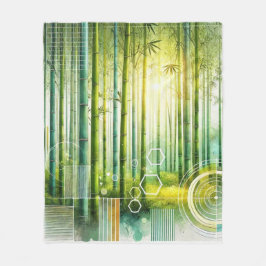 Cobertor De Velo Bamboo Serenity Geométrico Fleece Blanket