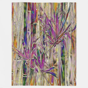 Cobertor De Velo Bamboo Tree Digital Painting Original Art Blanket