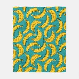 Cobertor De Velo Banana Amarela: Vintagem de Contorno Preta