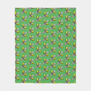 Cobertor De Velo Banana da Pop Art e Gráfico de Fita Adesiva com Me