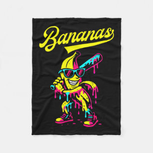 Cobertor De Velo Banana Retro Thback Popular Bana de Basebol Fruta