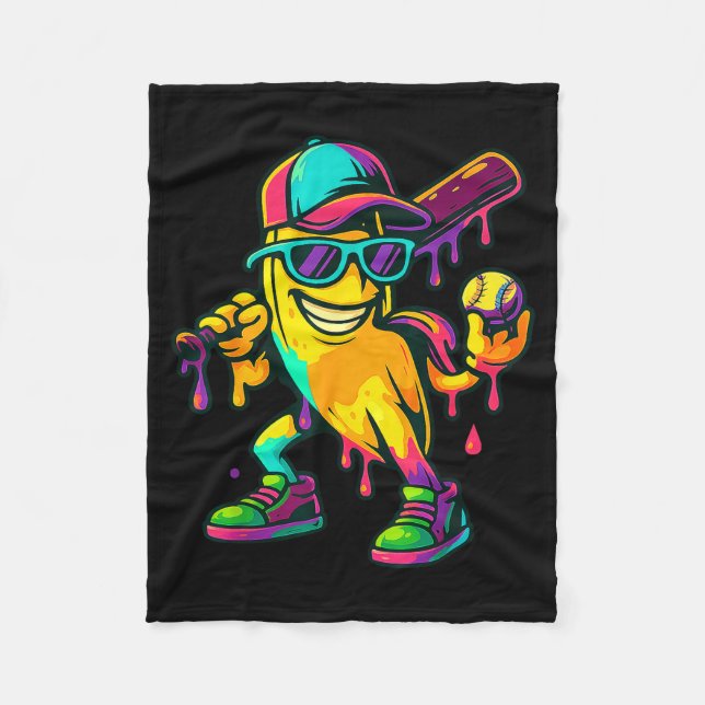 Cobertor De Velo Banana Shirt Funny Banana Drip Graphic Kids Boys G (Frente)