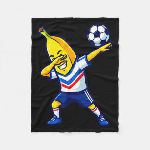 Cobertor De Velo Bananas Engraçadas Fazendo Dabbing Jogador de Fute