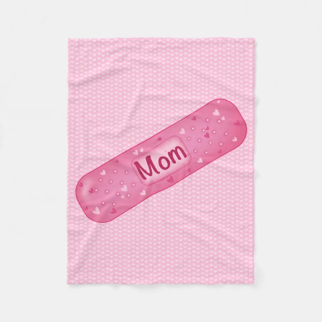Cobertor De Velo  band-aid mom soft pink  (Frente)