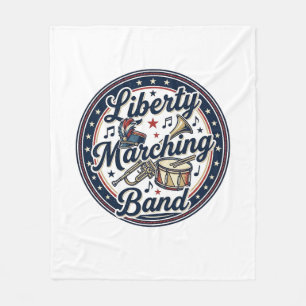 Cobertor De Velo Banda Marcial Liberty Patriótica Marcha Marcial