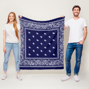 Cobertor De Velo Bandana True Blue Fleece Blanket
