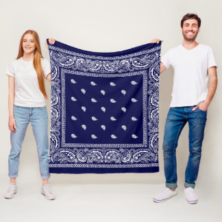 Cobertor De Velo Bandana True Blue Fleece Blanket