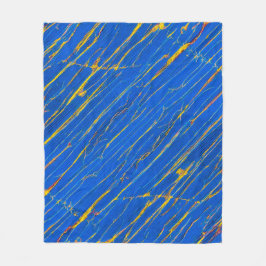 Cobertor De Velo Bandas azuis e Douradas