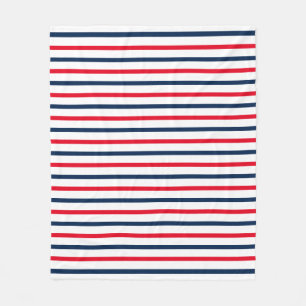 Cobertor De Velo Bandas brancas e Patriotas Vermelhas e Modernas