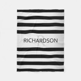 Cobertor De Velo Bandas de Ombre Silver Faux Contemporâneas & Preta