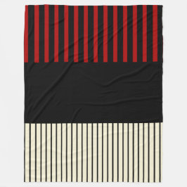 Cobertor De Velo Bandas de Pop de cor - Vermelho e Creme