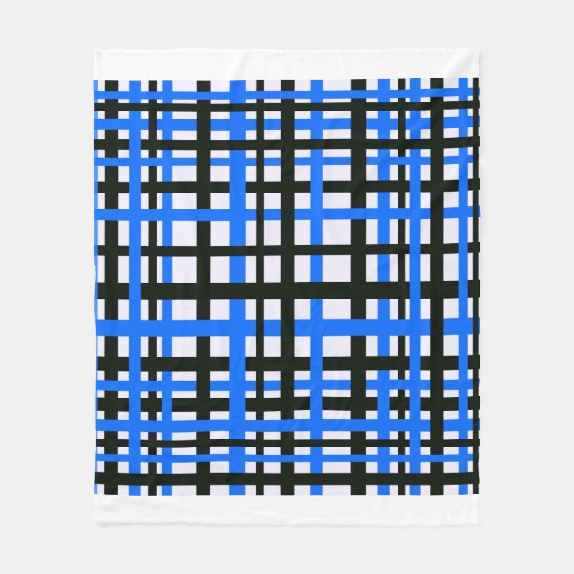Cobertor De Velo Bandas intertraváveis Azul branco preto (Frente)