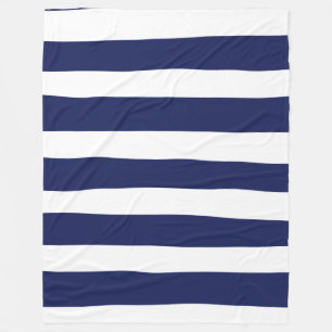 Cobertor De Velo Bandas irregulares - Azul e branco