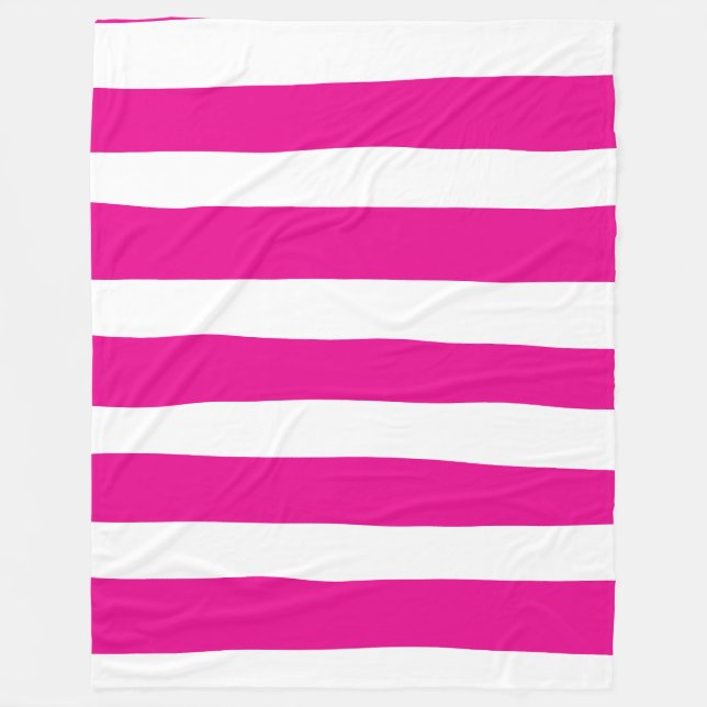 Cobertor De Velo Bandas irregulares em magenta e branca (Frente)