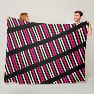 Cobertor De Velo Bandas Pretas, Cor-de-Marfim