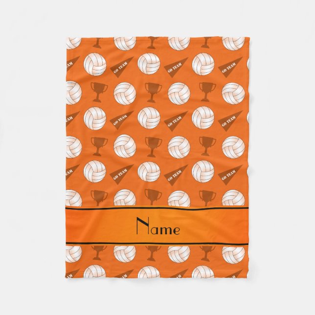 Cobertor De Velo Bandeira alaranjada conhecida personalizada do (Frente)