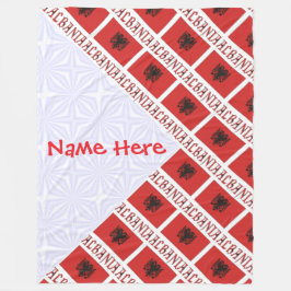 Cobertor De Velo Bandeira albanesa ladeada personalizada grande