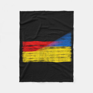 Cobertor De Velo Bandeira Alemanha Ucrânia Apoio Alemão Ucraniano C