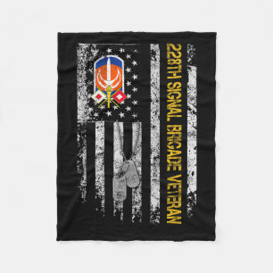 Cobertor De Velo Bandeira Americana 228º Sinal Brigada Militar Vint