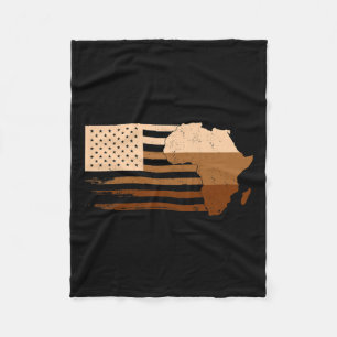 Cobertor De Velo Bandeira Americana Africana Melanin Estados Unidos