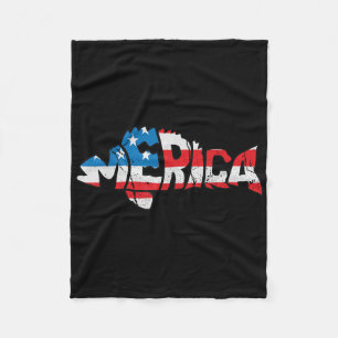 Cobertor De Velo Bandeira Americana Amantes da Pesca Pescador Engra