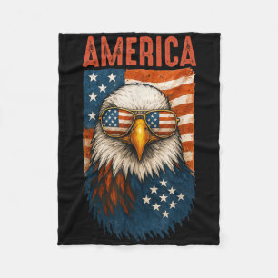 Cobertor De Velo Bandeira Americana Bald Eagle Patriótica 4 De Julh