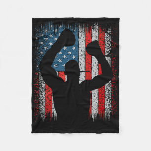 Cobertor De Velo Bandeira Americana Boxe Kickboxing Patriótico 4