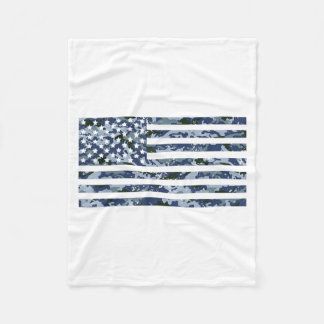 Cobertor De Velo Bandeira Americana com Camuflagem Azul