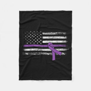 Cobertor De Velo Bandeira Americana de Conscientização do Câncer de