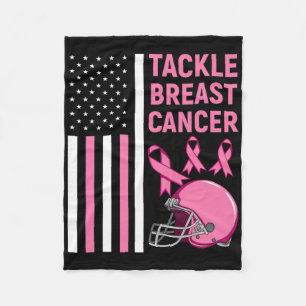 Cobertor De Velo Bandeira Americana de Pegada do Cancer da Mama