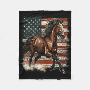 Cobertor De Velo Bandeira Americana do Cavalo Patriótico