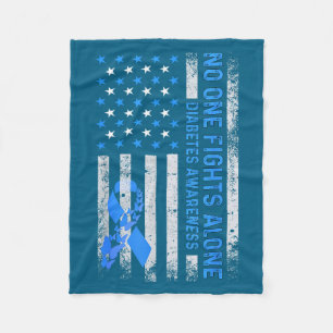Cobertor De Velo Bandeira Americana dos EUA Sem Lutar Sozinho Consc