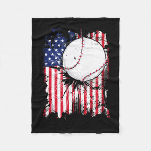 Cobertor De Velo Bandeira americana dos EUA vintage beisebol esport