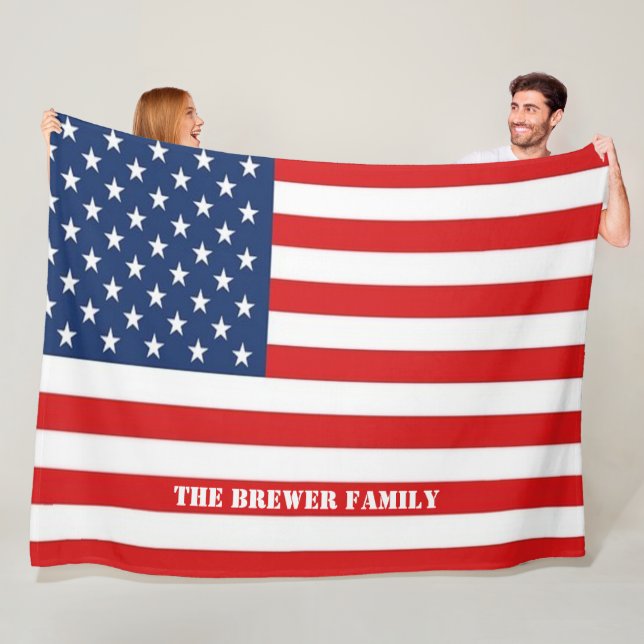 Cobertor De Velo Bandeira Americana Fleece Blanket (In Situ)