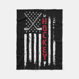 Cobertor De Velo Bandeira Americana Hóquei EUA Patriótico