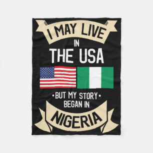 Cobertor De Velo Bandeira Americana Nigeria Usa Presentes De Raízes