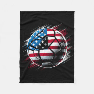 Cobertor De Velo Bandeira Americana No Byll De Futebol _1
