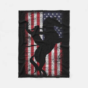 Cobertor De Velo Bandeira Americana Orgulho Americano Texas Equestr